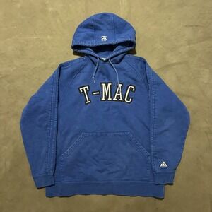 Vintage Adidas Tracy McGrady Mens Small Star‎ Pullover Hoodie Blue Brand T-Mac